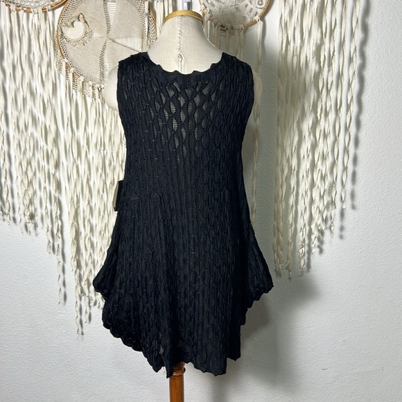 Pepa Pombo Black Knit Tunic Top Mini Dress With Pockets NWT M - Picture 4 of 13